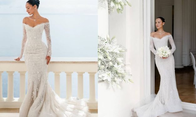 Mewah dan Elegan! Intip Detail Gaun Pengantin Alexandra Leclerc yang Memukau