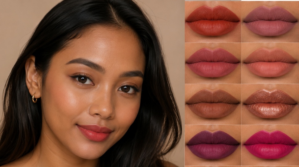 8 Warna Lipstik yang Bikin Kulit Sawo Matang Makin Glowing